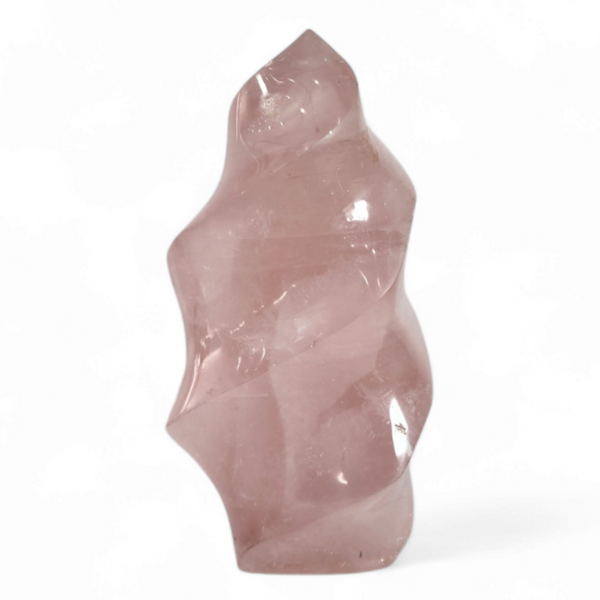 Rose Quartz Flame for Sale | Dinomite Rocks and Gems | www.earthcrystals.com