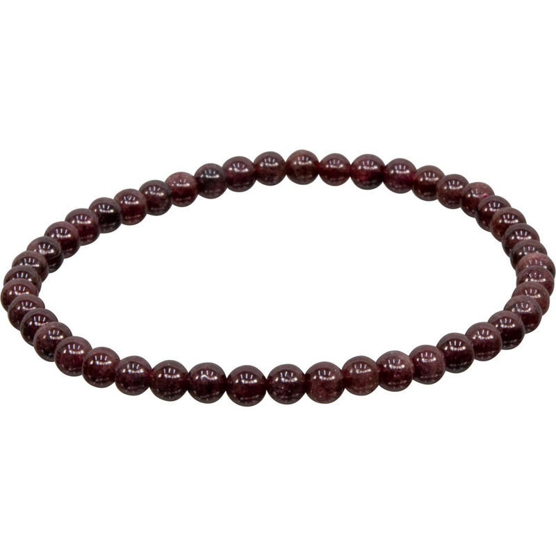 Garnet Natural Elastic Beaded Bracelet | Dinomite Rocks and Gems