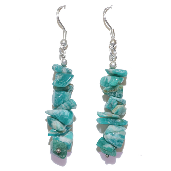 Amazonite Chip Earrings For Sale | Dinomite Rocks and Gems