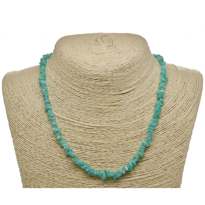 Amazonite Natural Beaded Chip Necklace