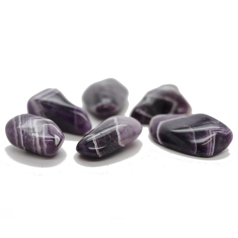 Amethyst Chevron Tumbled Stone