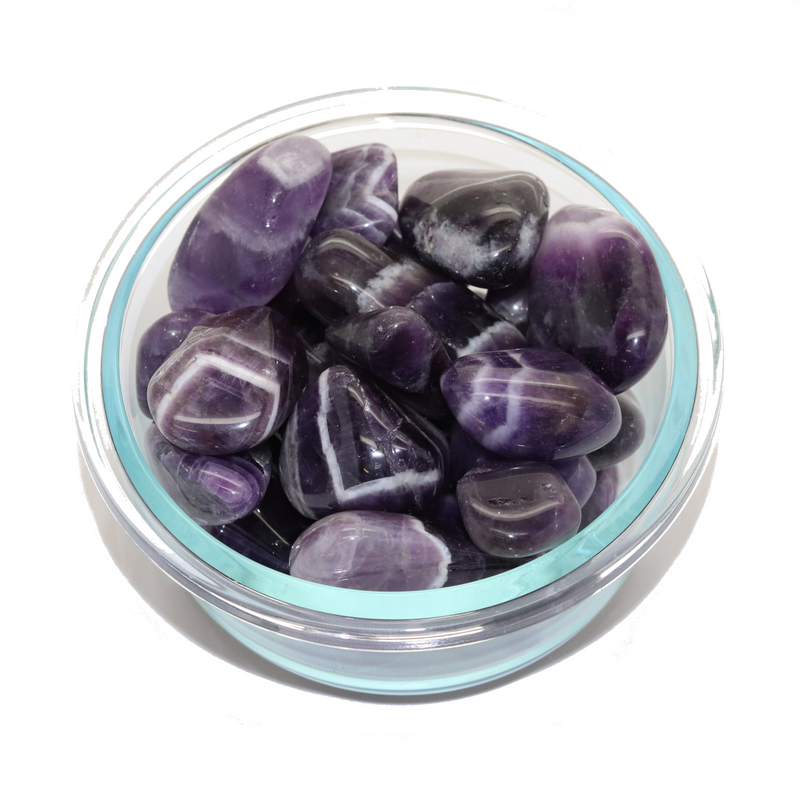Amethyst Chevron Tumbled Stone