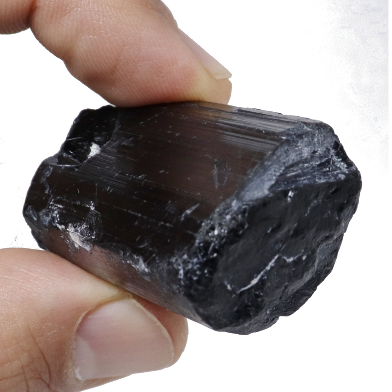 Natural Black Tourmaline Barrel - 72 grams