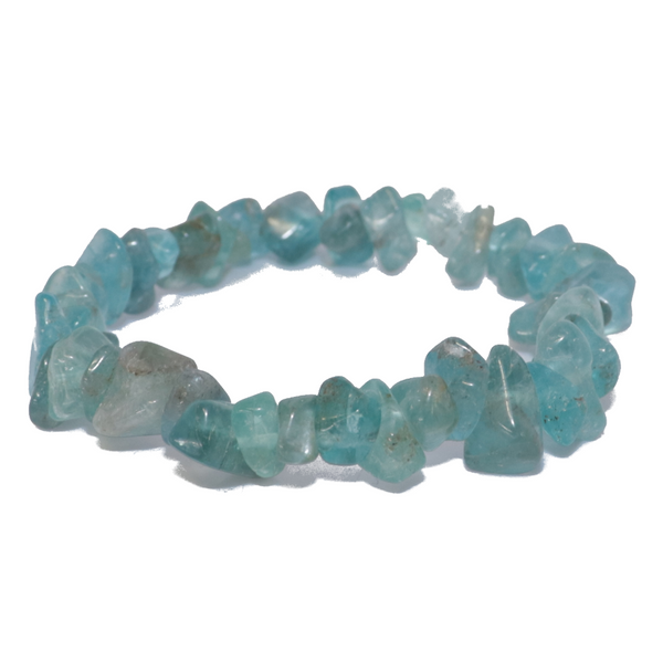 Blue Apatite Natural Chip Bracelet