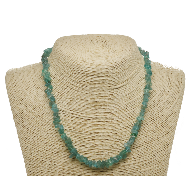 Blue Apatite Natural Beaded Chip Necklace