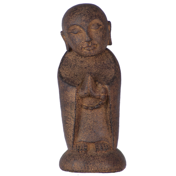 Volcanic Stone Statue Jizo Buddha Brown for Sale | Dinomite Rocks and Gems