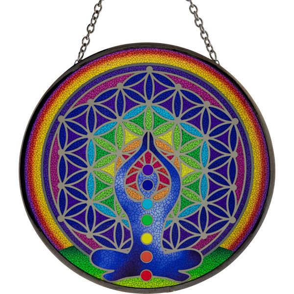 Glass Suncatcher 6in - Chakra