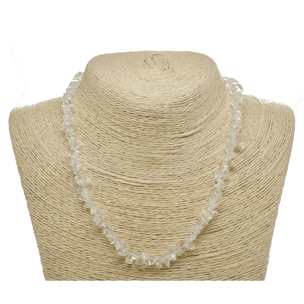 Clear Quartz Natural Beaded Chip Necklace