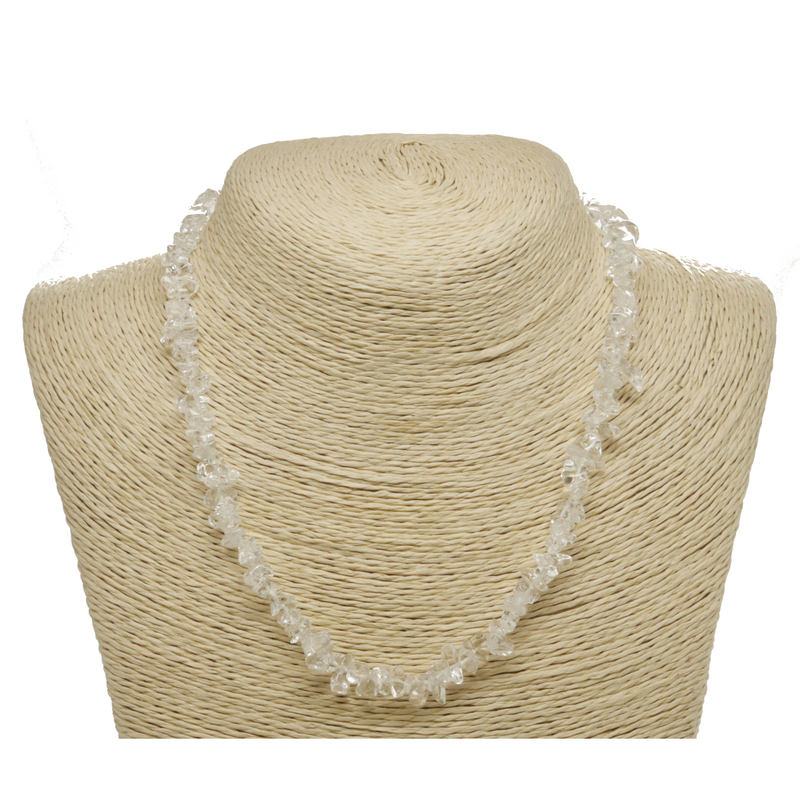 Clear Quartz Natural Beaded Chip Necklace
