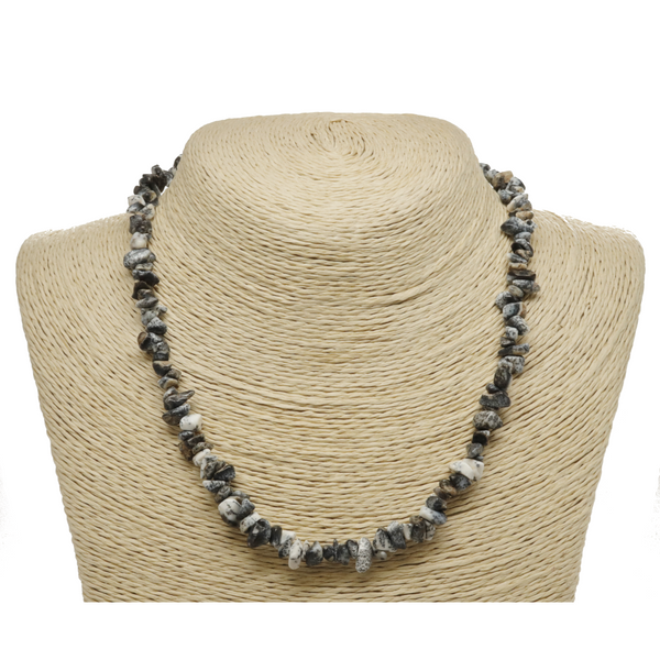 Dendritic Opal Natural Beaded Chip Necklace