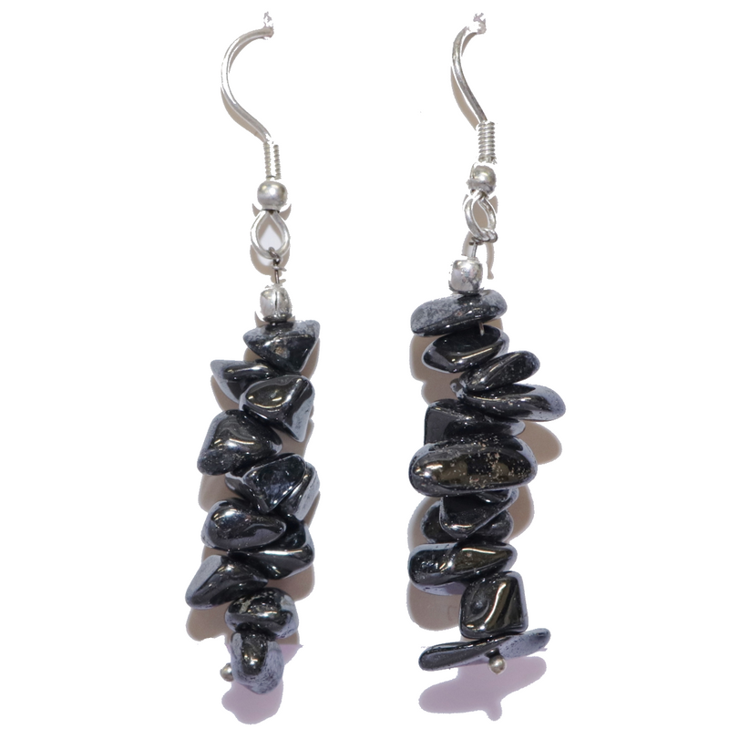 Hematite Chip Earrings