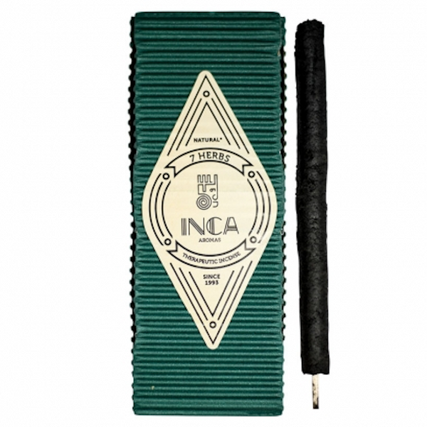 Inca Aromas Therapeutic Incense 38 gr - Seven Herbs (Large Pack 9 sticks)