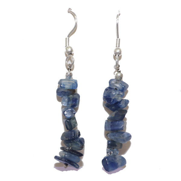 Kyanite Chip Earrings For Sale | Dinomite Rocks and Gems