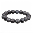 Men's Larvakite "Blue Pearl" Natural Beaded Bracelet