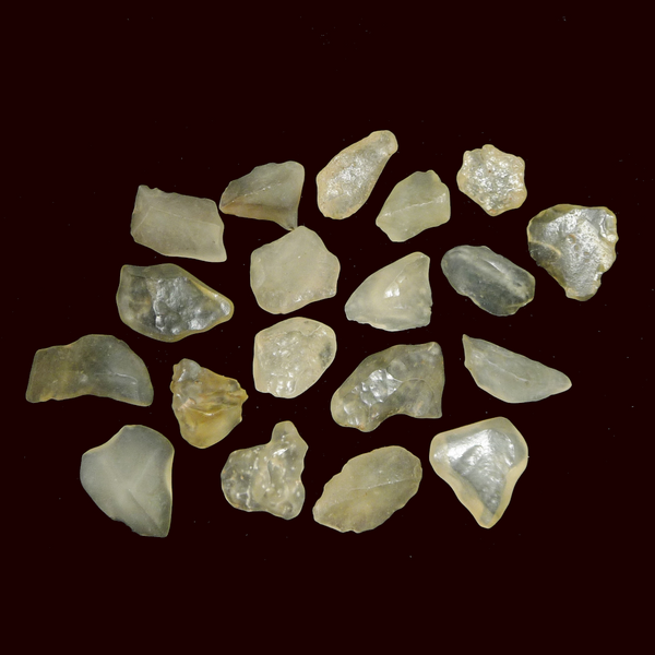 Libyan Desert Glass - 19 Piece Wholesale Lot 50 grams, A-Grade