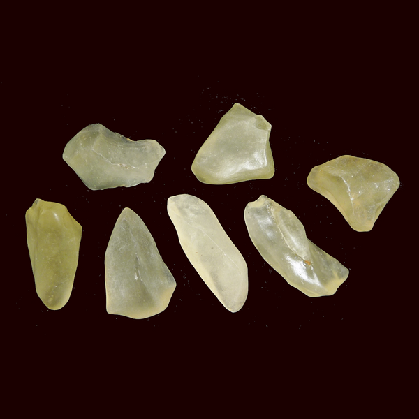 Libyan Desert Glass - 7 Piece Wholesale Lot 50 grams, A-Grade