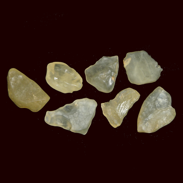 Libyan Desert Glass - 7 Piece Wholesale Lot 50 grams, A-Grade