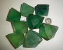 Fluorite Octahedron Green Sacred Geometry Metaphysical Healing Stone Crystal | Dinomite Rocks and Gems