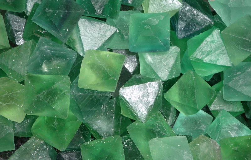 Fluorite Octahedron Green Sacred Geometry Metaphysical Healing Stone Crystal | Dinomite Rocks and Gems