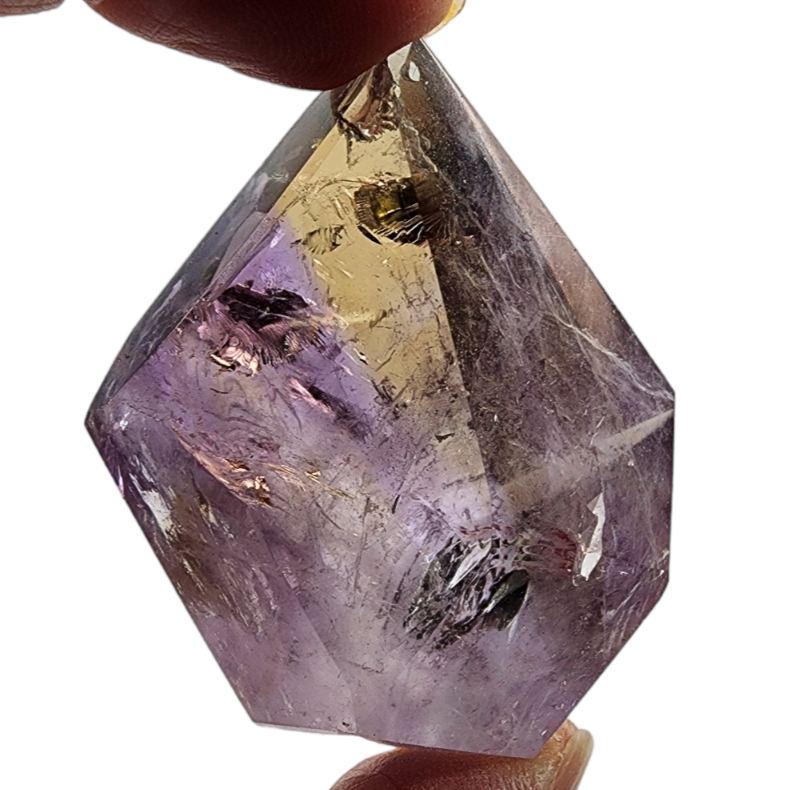 Ametrine Polished Crystal Amethyst and Citrine from Brazil