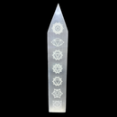 Selenite Flat Wand Point - Chakra
