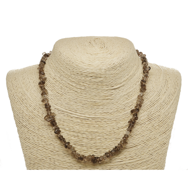 Smoky Quartz Natural Beaded Chip Necklace