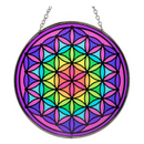 Glass Suncatcher 6in - Flower of Life
