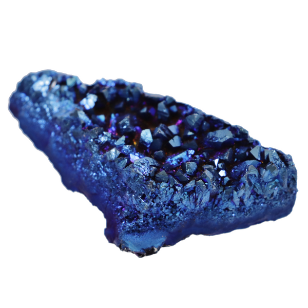 Titanium Blue Aura Amethyst Cluster - 69 grams