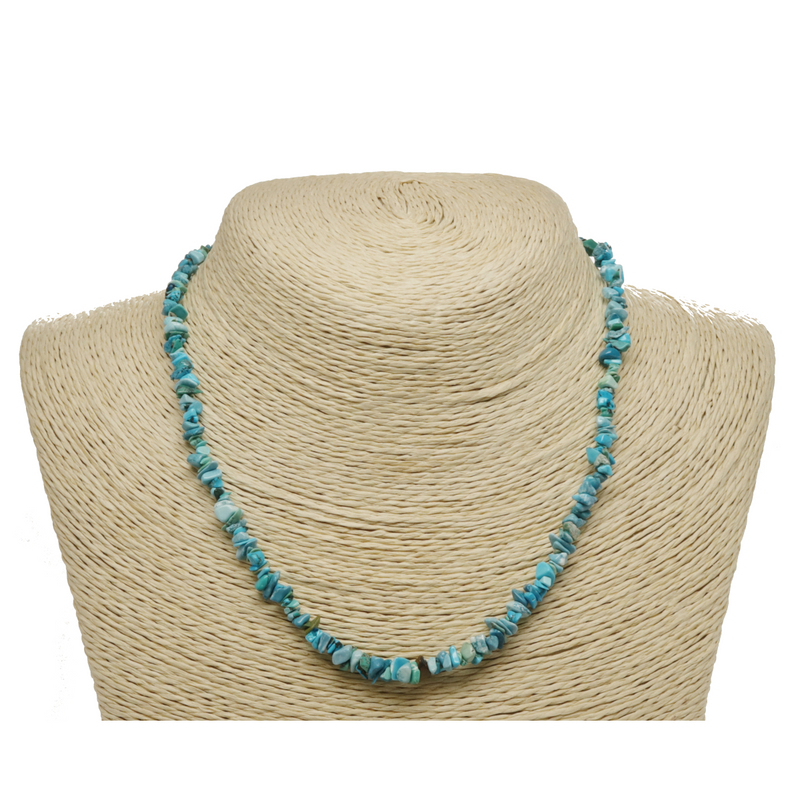 Turquoise Natural Beaded Chip Necklace