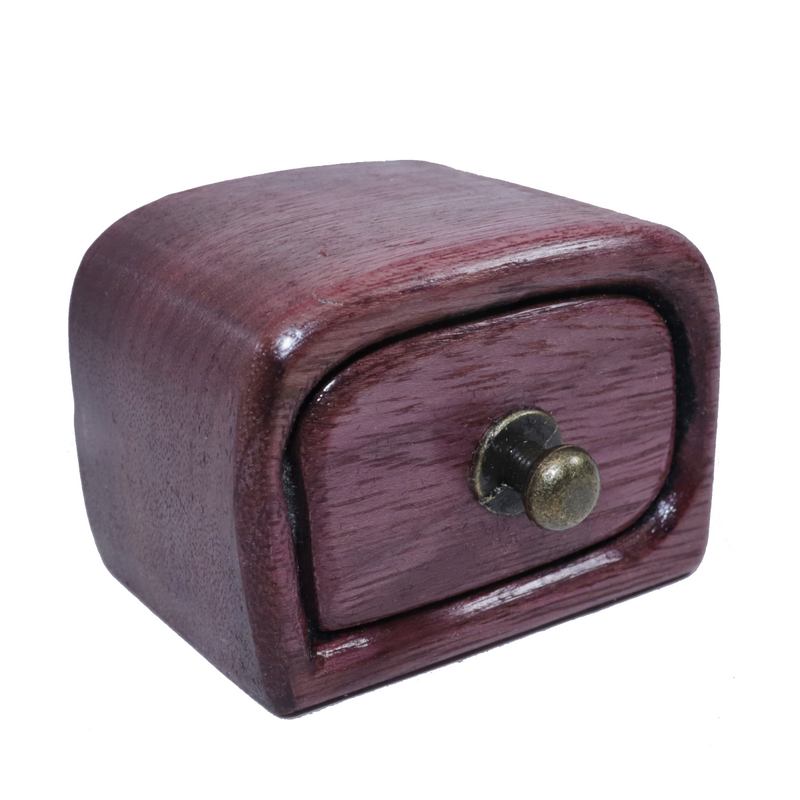Wood Jewelry Box with felt liner - Purple Heart