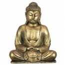 Golden Meditating Buddha Polyresin Statue